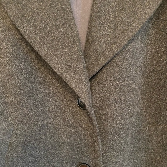 Halogen Grey Bell Sleeve Ruffle Cuff Lined Blazer Jacket Women's Size Small - Picture 3 of 8